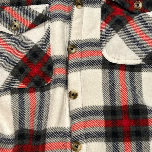Sage Collective Plaid Sherpa Lined Shacket - Picture 6 of 8